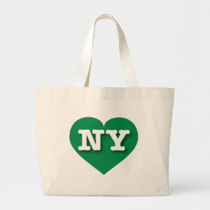 Bolso De Tela Gigante Corazón verde de Nueva York - Amo a NY
