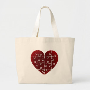 Bolso De Tela Gigante Corazones desconcertados