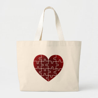Bolso De Tela Gigante Corazones desconcertados