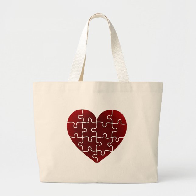 Bolso De Tela Gigante Corazones desconcertados (Frente)