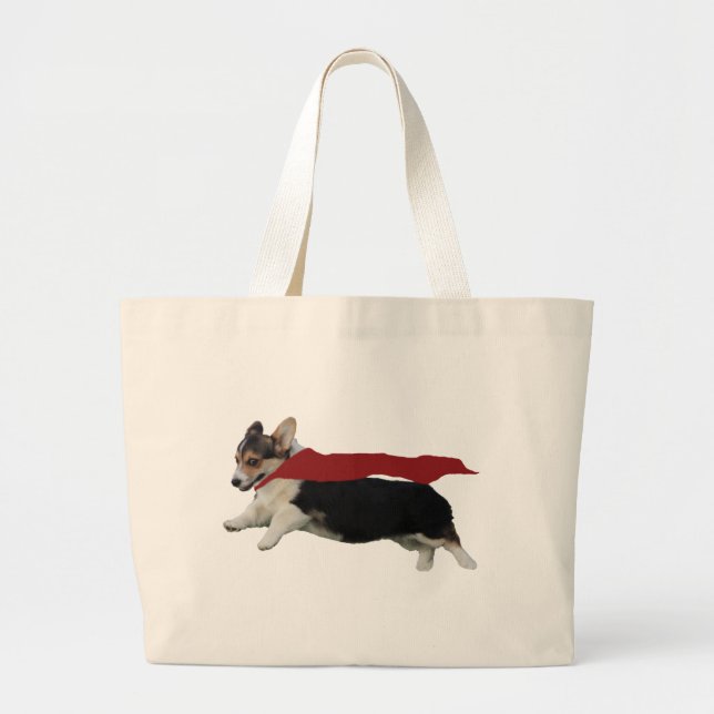 Bolso De Tela Gigante Corgi Galés del Pembroke (Frente)