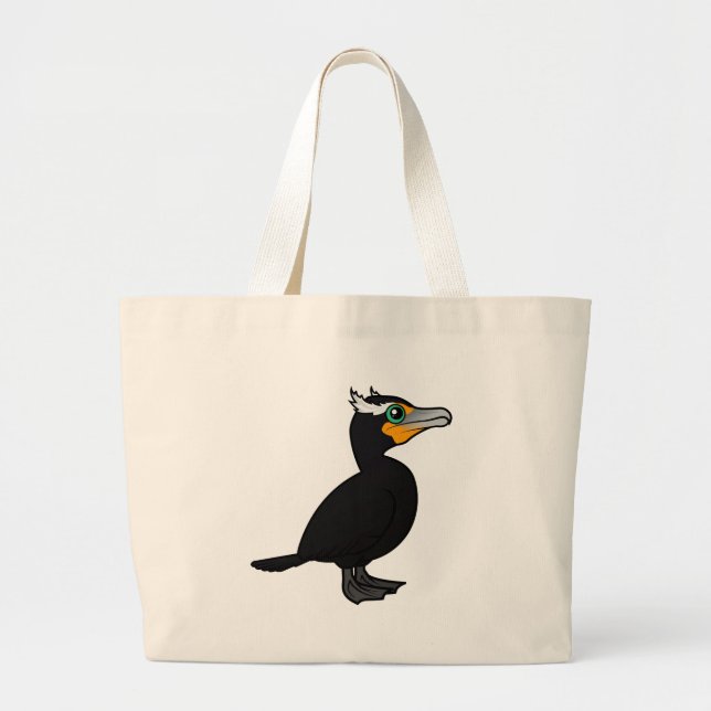 Bolso De Tela Gigante Cormorant Birdorable de doble cresta (Frente)