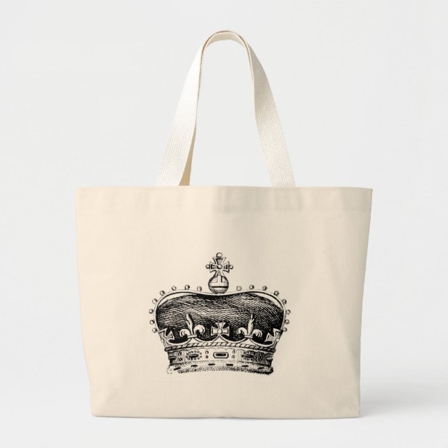 Bolso De Tela Gigante Corona (Frente)