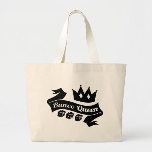 Bolso De Tela Gigante Corona de la reina de Bunco y cinta de los dados