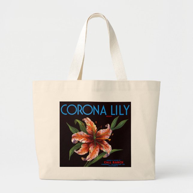 Bolso De Tela Gigante Corona Lily (Frente)