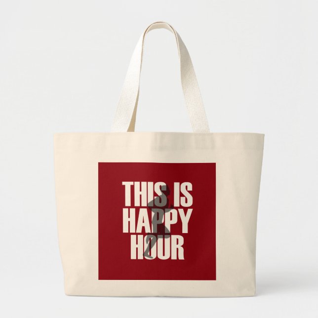 Bolso De Tela Gigante Correr es hora feliz (Frente)