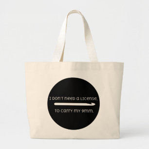 Bolso De Tela Gigante Corta divertida crochet de 9 mm Hook Saying