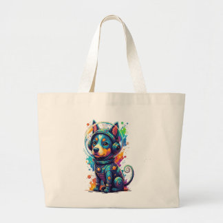 Bolso De Tela Gigante Cosmic Pup Astronaut - Tote