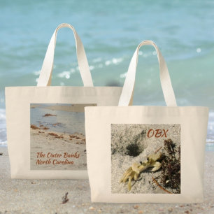Bolso De Tela Gigante Costa Fotográfica del Cangrejo Fantasma OBX Caroli