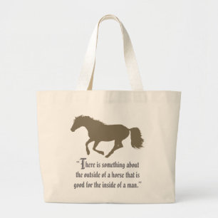 Bolso De Tela Gigante Cotización de silueta de caballo