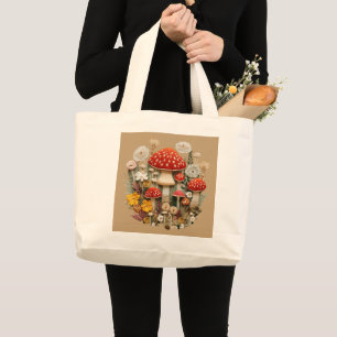 Bolso De Tela Gigante Cottagecore Mushroom