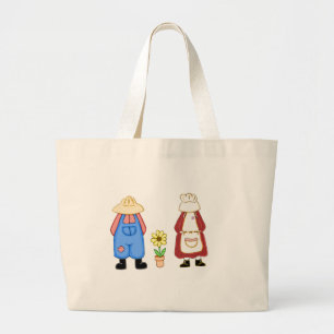 Bolso De Tela Gigante Country Boy y Chica Tote Bag