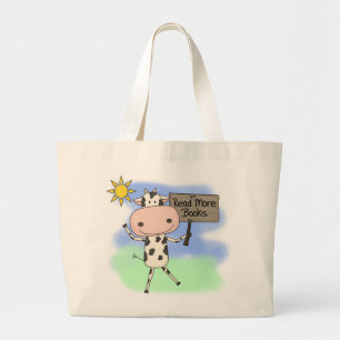 Bolso De Tela Gigante Cow Leer más libros