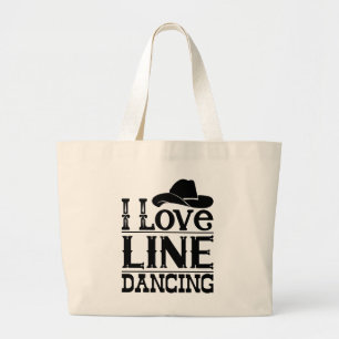 Bolso De Tela Gigante Cowboy bailando en línea bota música country Cow