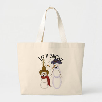 Bolso De Tela Gigante Cowboy De Arte Popular Cute Snowman