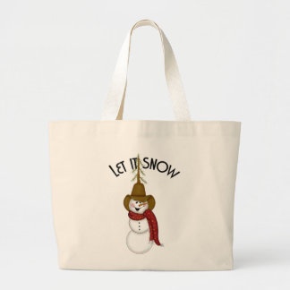 Bolso De Tela Gigante Cowboy De Arte Popular Cute Snowman