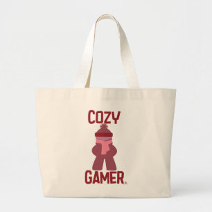Bolso De Tela Gigante Cozy Gamer Fun Boardgame Meeple Gamer Life