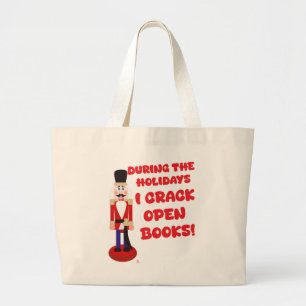 Bolso De Tela Gigante Crack Open Boks Nutcracker leyendo vacaciones
