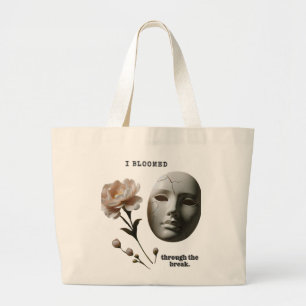 Bolso De Tela Gigante Cracked and Bloomed – A symbolic and emotional wor