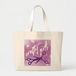 Bolso De Tela Gigante Crafty Girls, Subtle Sapphic, Lavender Scissors 