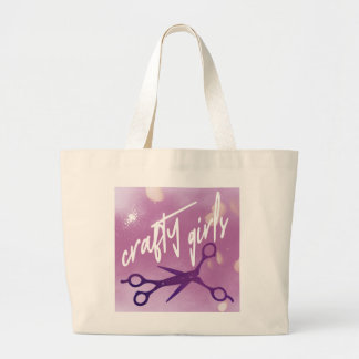 Bolso De Tela Gigante Crafty Girls, Subtle Sapphic, Lavender Scissors 