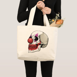 Bolso De Tela Gigante Cráneo de Payaso Riéndose - Destino Hasta la Muert