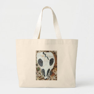Bolso De Tela Gigante cráneo pintado