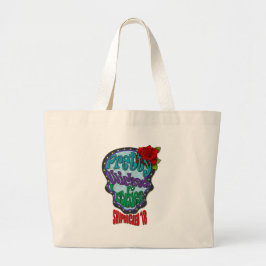Bolso De Tela Gigante Cráneo travieso bonito del azúcar