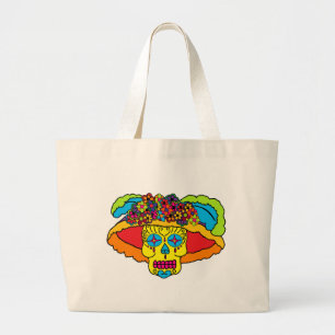 Bolso De Tela Gigante Cránula de azúcar de Catrina