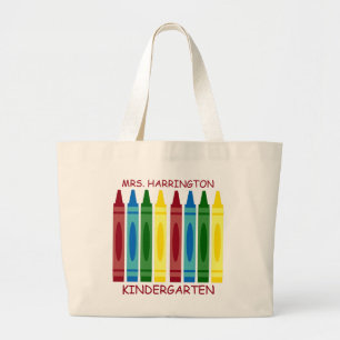 Bolso De Tela Gigante Crayones escolares personalizados