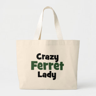 Bolso De Tela Gigante Crazy Ferret Lady