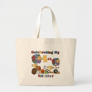 Bolso De Tela Gigante Crazy For Sports 4º cumpleaños camisetas y regalos