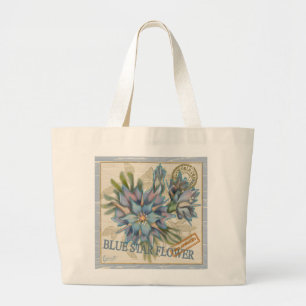 Bolso De Tela Gigante Creación de Office Flor azul