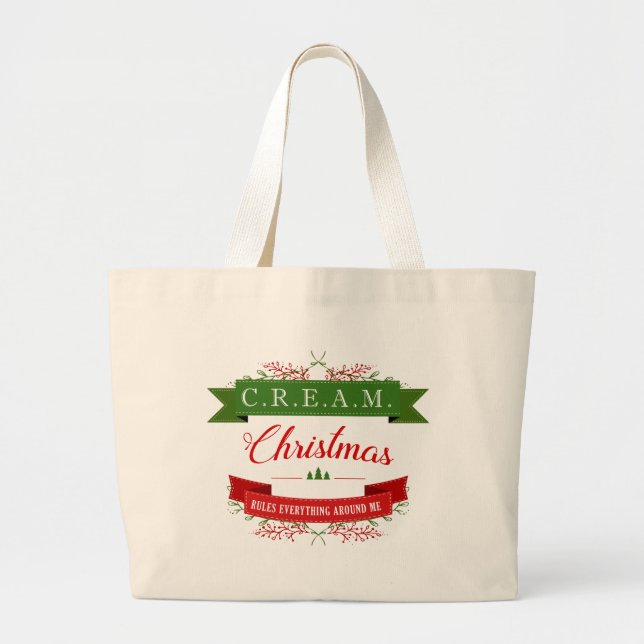 Bolso De Tela Gigante CREAM Christmas Rules! Jumbo Tote (Frente)