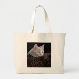 Bolso De Tela Gigante Cream Kitten with Beautiful Blue Eyes