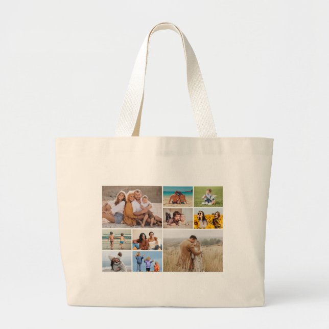 Bolso De Tela Gigante Crear su propio Collage de fotos de 10 (Frente)