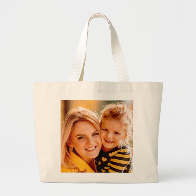 Bolso De Tela Gigante Crear su propio Personalizado de fotos personaliza (Frente)