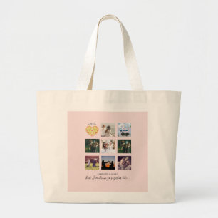 Bolso De Tela Gigante Crear un regalo de pizza de collage de fotos de la