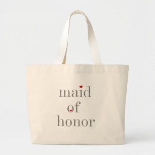 Bolso De Tela Gigante Criada gris del texto del honor