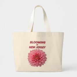 BOLSO DE TELA GIGANTE CRISANTEMO ROSA FLORAL ALGODÓN NATURAL PLAYA