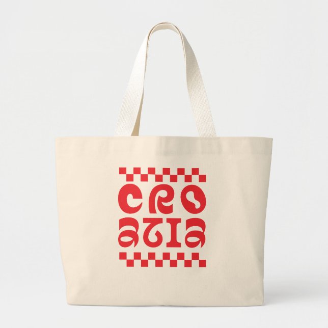 Bolso De Tela Gigante Croatia country logo design (Frente)