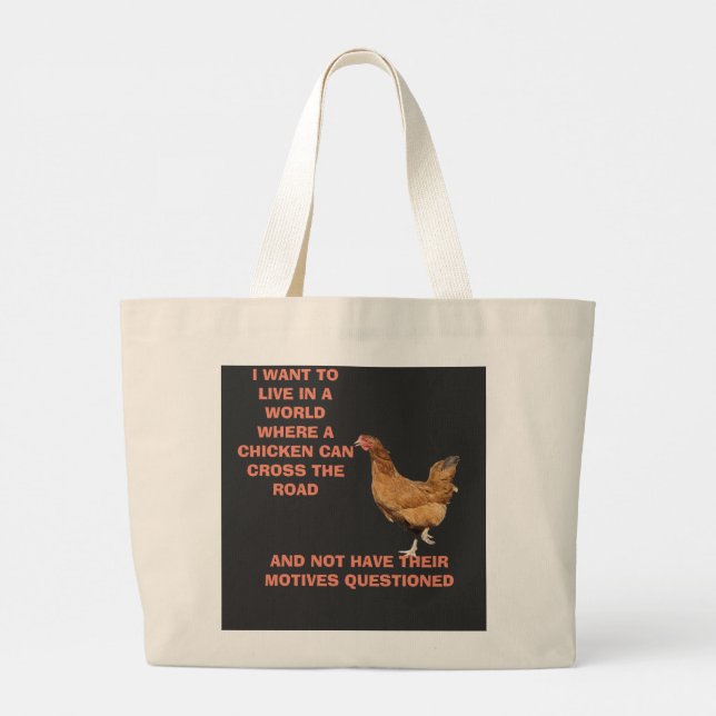 BOLSO DE TELA GIGANTE CRUCE DE POLLO (Reverso)