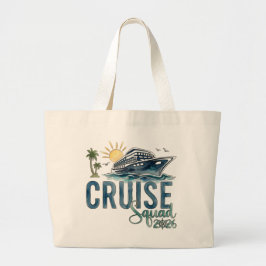 Bolso De Tela Gigante Cruise Squad 2026 Tote Bag Vacation