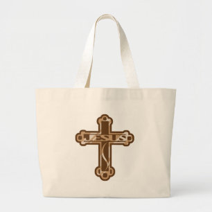 Bolso De Tela Gigante Cruz de madera de Jesús