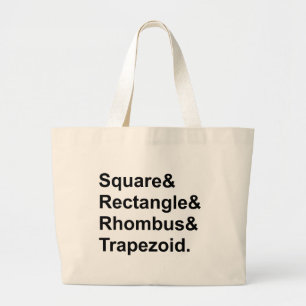 Bolso De Tela Gigante Cuadrado Rectángulo Rombo Trapezoide   Cuadriláter