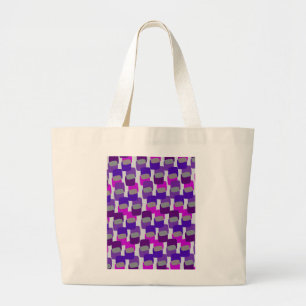 Bolso De Tela Gigante Cuadrados