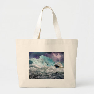 Bolso De Tela Gigante Cuadros de RMS Titanic e Iceberg