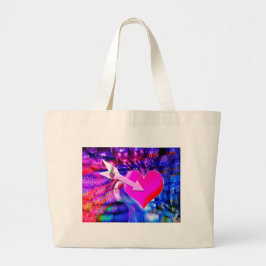 Bolso De Tela Gigante Cuando la flecha musical apunta al corazón