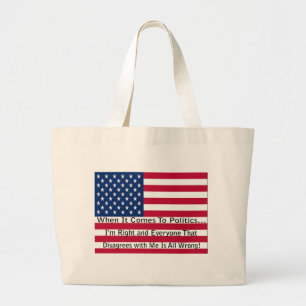 Bolso De Tela Gigante Cuando Se Trata De La Política