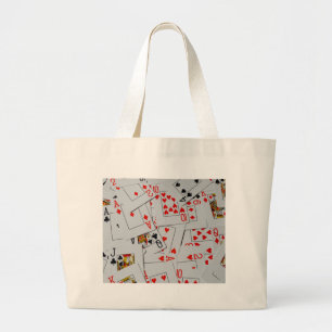 Bolso De Tela Gigante Cubierta De Patrón De Cartas De Reproducción Dispe